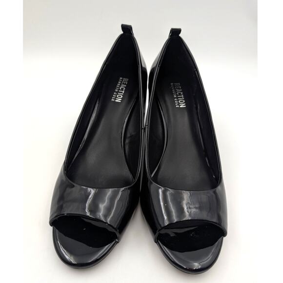 Reaction Kenneth Cole Elinor Wedge Pumps Women's Black Size US8.5 EU39.5 - Picture 2 of 10